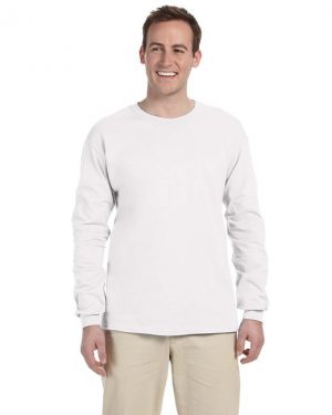 White Adult Long Sleeve Tshirt 64400 - TSHIRTKING