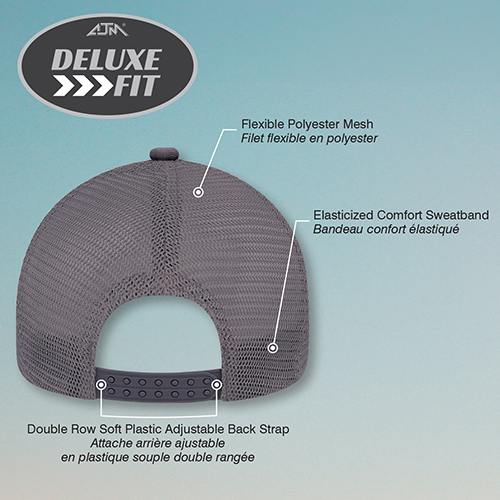 7M670M - Deluxe Chino Twill / Flexible Polyester Mesh Hat - AJM - Image 3
