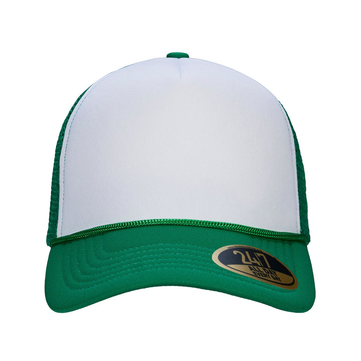H08210 - Retro 5-Panel Foam Snap Back Trucker Cap - CSW - Image 8
