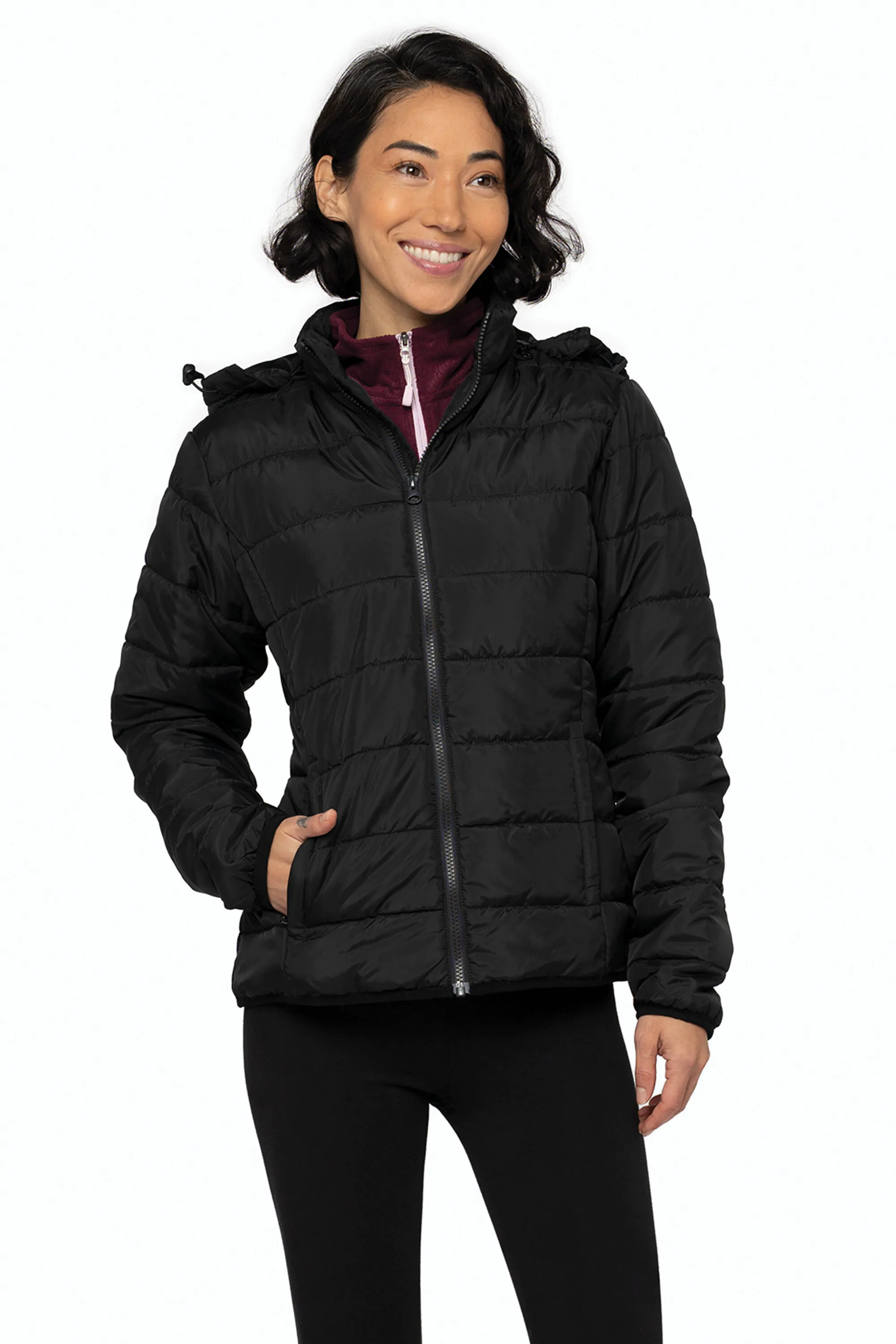 DF7630L - Essential Hooded Insulated Ladies Jacket - DRYFRAME ESSENTIAL