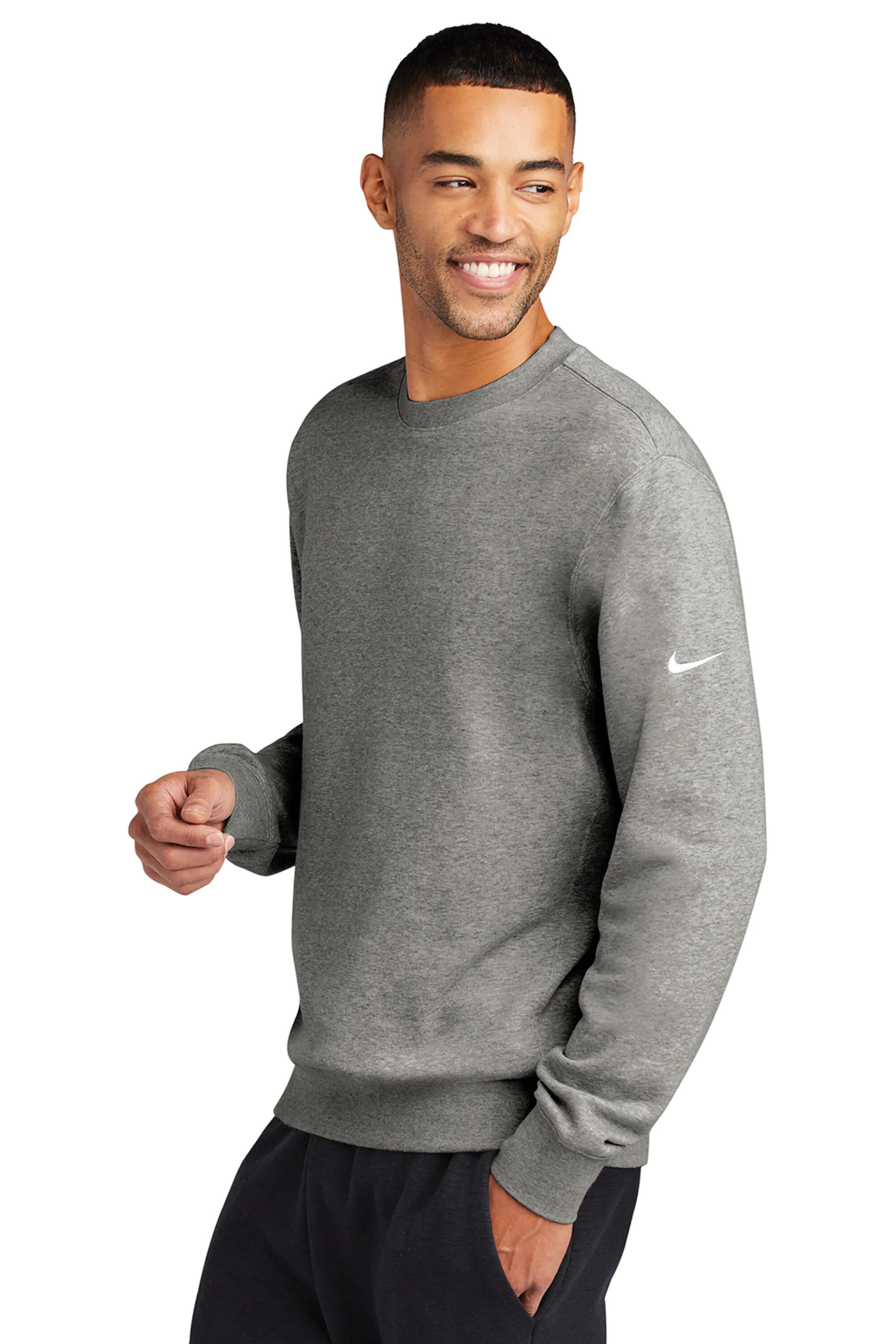 NKFD9863 - Club Fleece Sleeve Swoosh Crew - NIKE