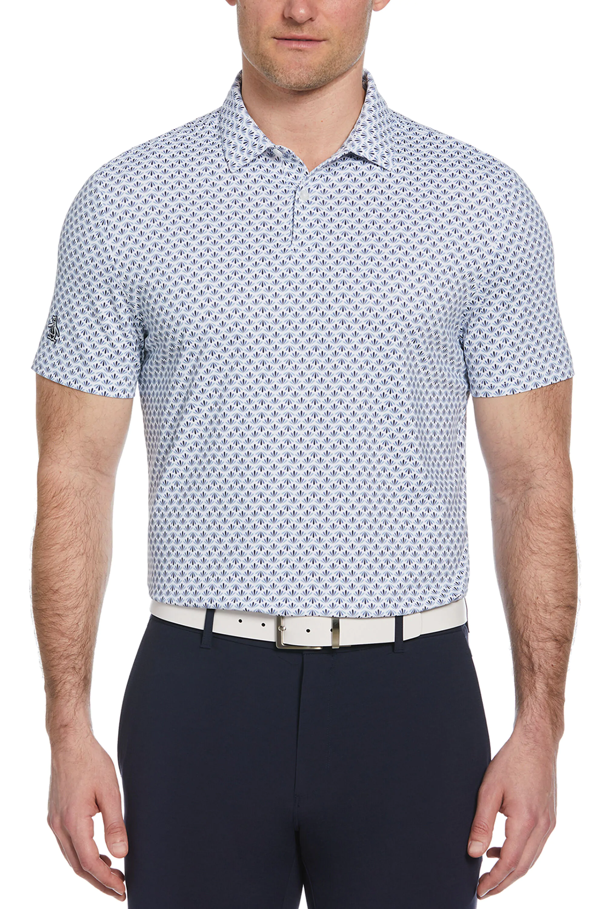 OGM105 - Retro Geo Print Polo - ORIGINAL PENGUIN