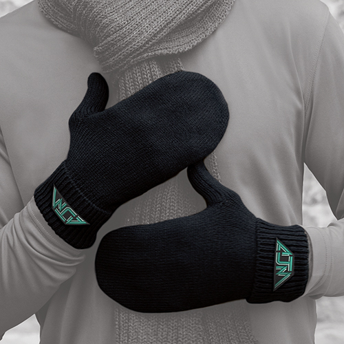 0G500 - Acrylic Mittens with turned down cuffs - AJM - Image 2