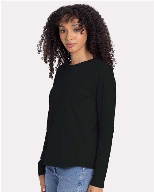 3911 - Women's Cotton Relaxed Long Sleeve T-Shirt - Next Level - Image 2