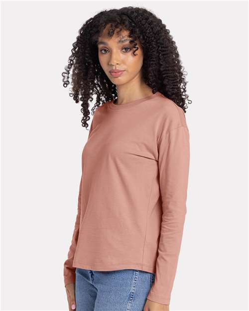 3911 - Women's Cotton Relaxed Long Sleeve T-Shirt - Next Level - Image 8