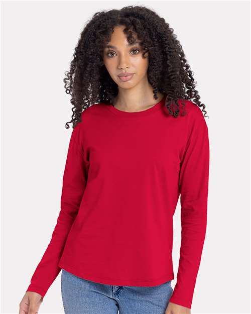 3911 - Women's Cotton Relaxed Long Sleeve T-Shirt - Next Level - Image 24
