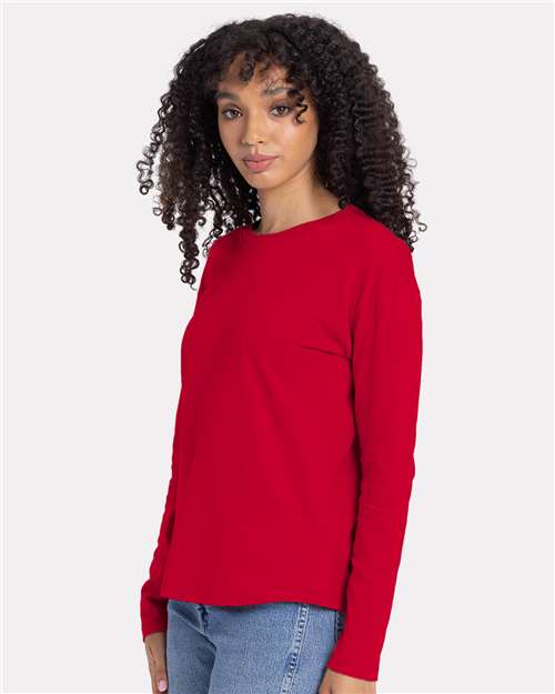3911 - Women's Cotton Relaxed Long Sleeve T-Shirt - Next Level - Image 25