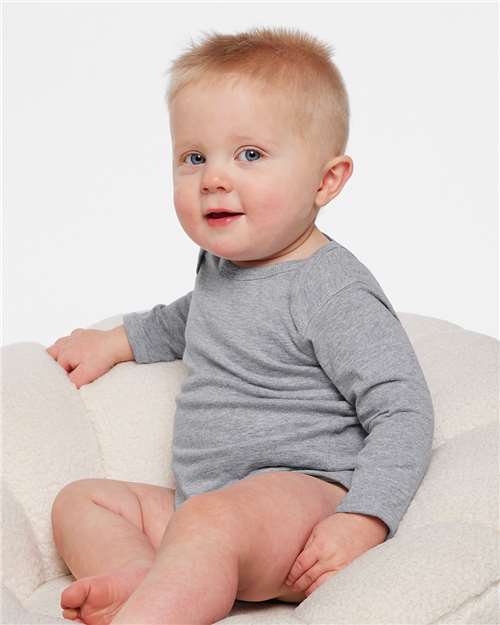 4421 - Infant Fine Jersey Long Sleeve Bodysuit - Rabbit Skins - Image 4
