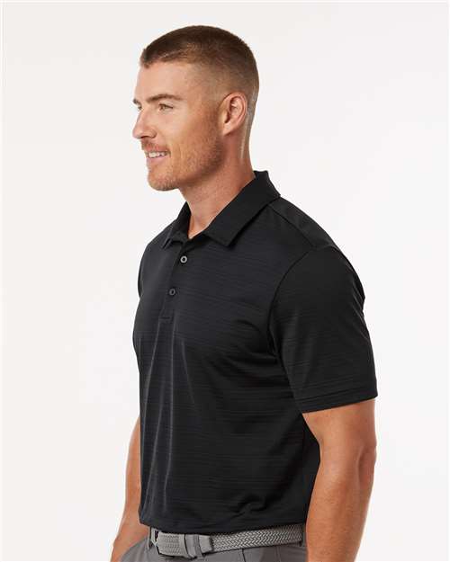 A704 - Men's Textured Stripe Polo - Adidas - Image 2