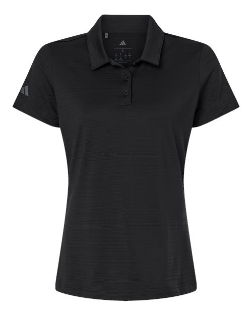 A707 - Women's Textured Stripe Polo - Adidas - Image 4