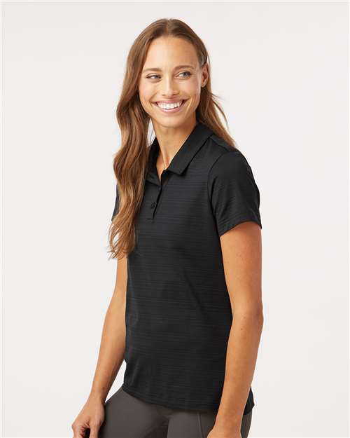 A707 - Women's Textured Stripe Polo - Adidas - Image 2