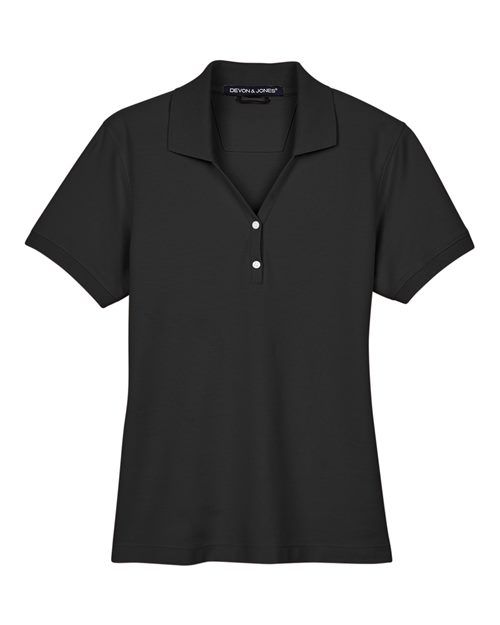 D100W - Women's Pima Piqué Polo - Devon & Jones - Image 4