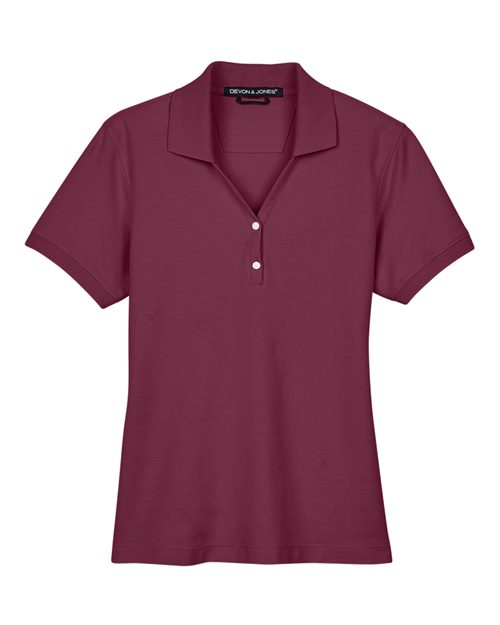 D100W - Women's Pima Piqué Polo - Devon & Jones - Image 9