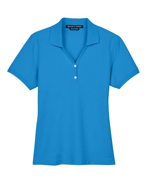 D100W - Women's Pima Piqué Polo - Devon & Jones - Image 14