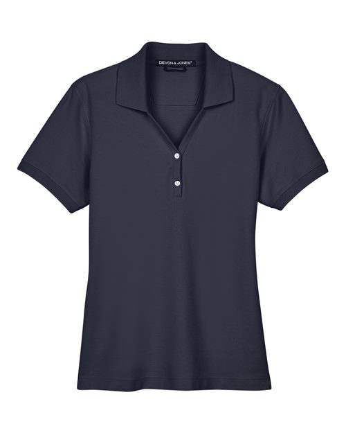 D100W - Women's Pima Piqué Polo - Devon & Jones - Image 24