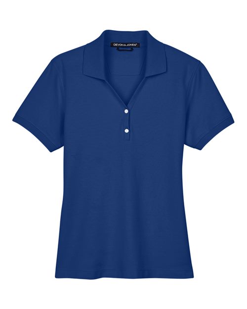 D100W - Women's Pima Piqué Polo - Devon & Jones - Image 34
