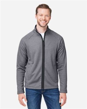 CE72 - Men's Venture Heathered Stripe Full-Zip Jacket - CORE365