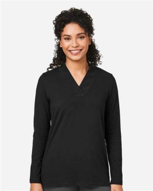 DP121W - Women's Raleigh Shawl Collar Knit Top - Devon & Jones