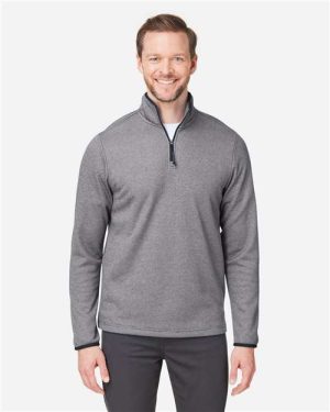 CE73 - Men's Venture Heathered Stripe Quarter-Zip Pullover - CORE365