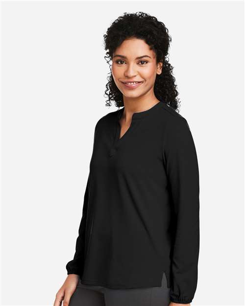 DP122W - Women's Raleigh Half-Placket Knit Top - Devon & Jones - Image 2