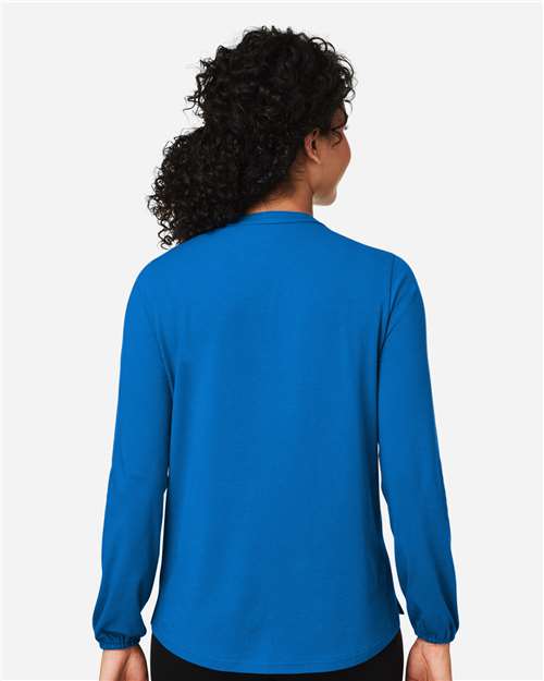 DP122W - Women's Raleigh Half-Placket Knit Top - Devon & Jones - Image 9