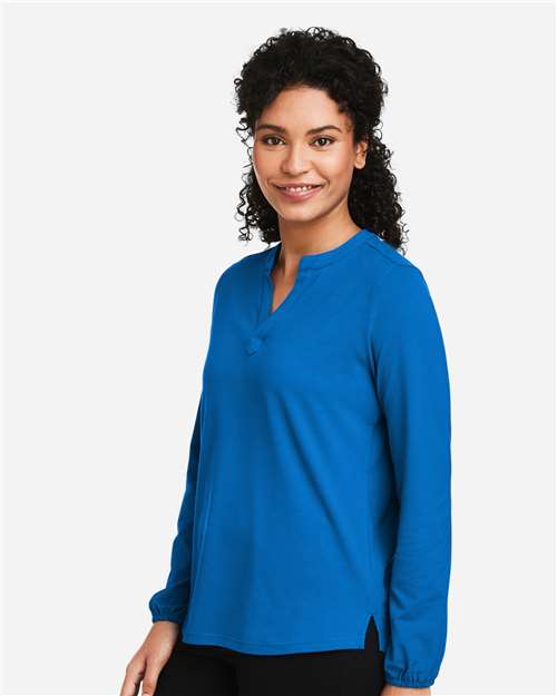 DP122W - Women's Raleigh Half-Placket Knit Top - Devon & Jones - Image 8