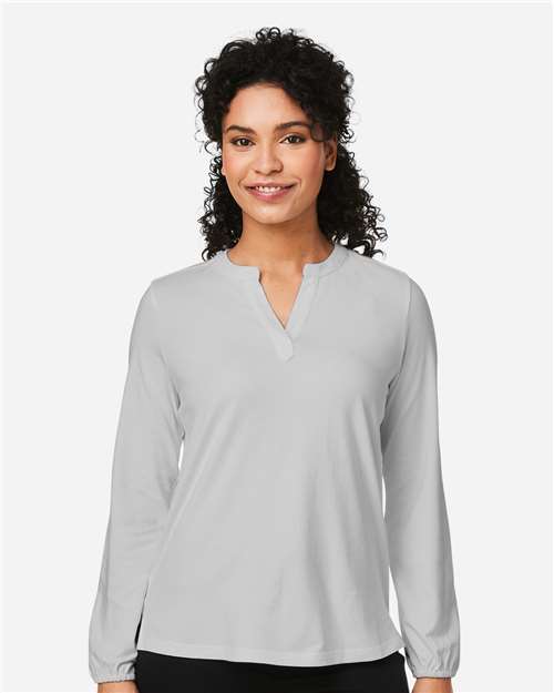 DP122W - Women's Raleigh Half-Placket Knit Top - Devon & Jones - Image 13