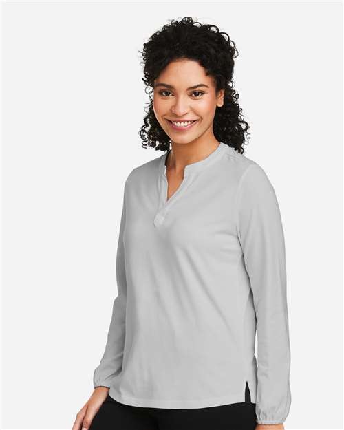 DP122W - Women's Raleigh Half-Placket Knit Top - Devon & Jones - Image 14