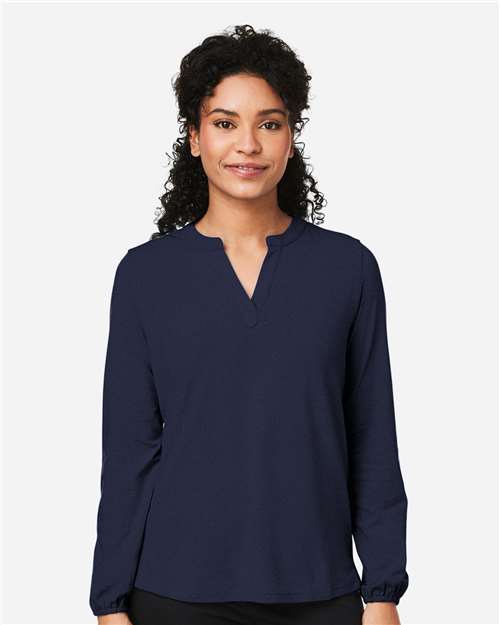 DP122W - Women's Raleigh Half-Placket Knit Top - Devon & Jones - Image 19