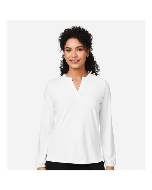 DP122W - Women's Raleigh Half-Placket Knit Top - Devon & Jones - Image 25