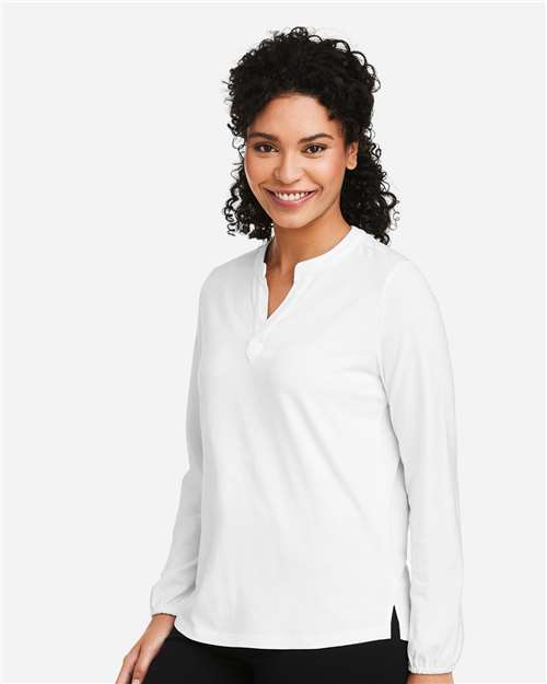 DP122W - Women's Raleigh Half-Placket Knit Top - Devon & Jones - Image 26