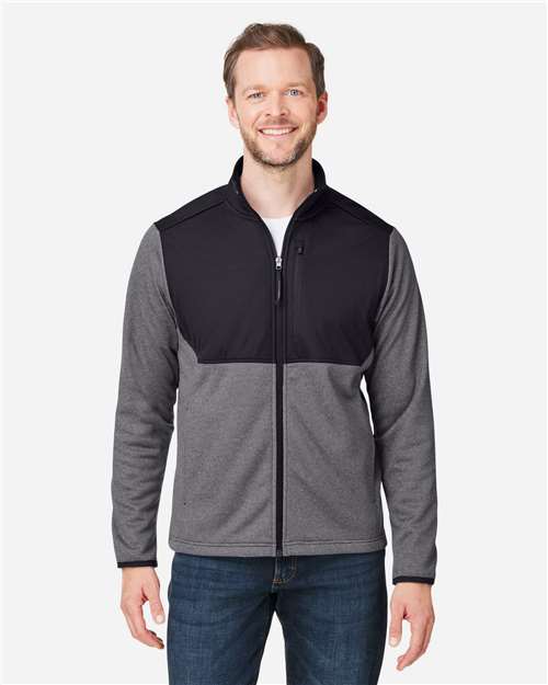 CE74 - Men's Venture Heathered Stripe Hybrid Jacket - CORE365