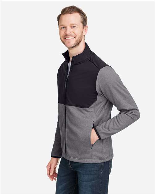 CE74 - Men's Venture Heathered Stripe Hybrid Jacket - CORE365 - Image 2