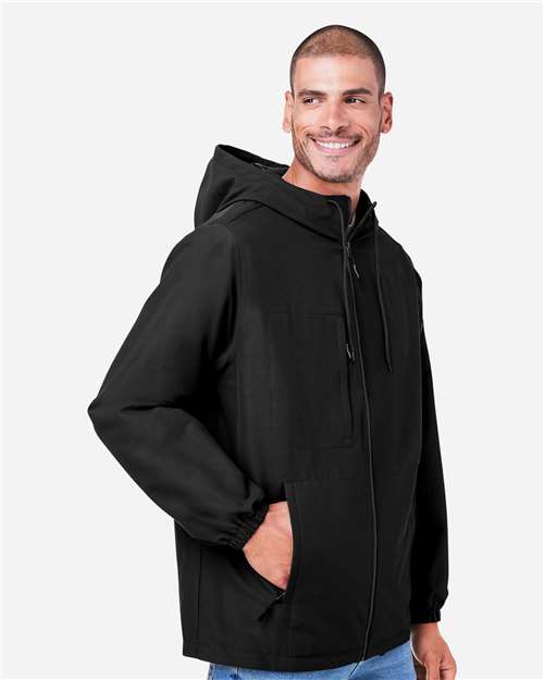 M73 - Unisex Flex Twill Hooded Jacket - Harriton - Image 2