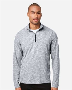 NE415 - Men's Eclipse Jacquard Quarter-Zip Pullover - North End