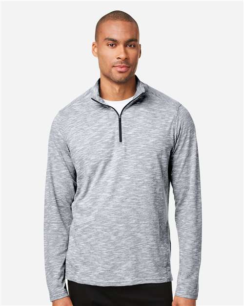 NE415 - Men's Eclipse Jacquard Quarter-Zip Pullover - North End
