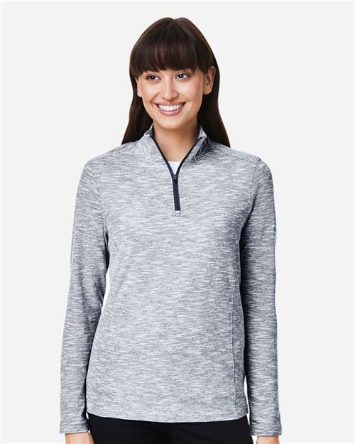 NE415W - Women's Eclipse Jacquard Quarter-Zip Pullover - North End