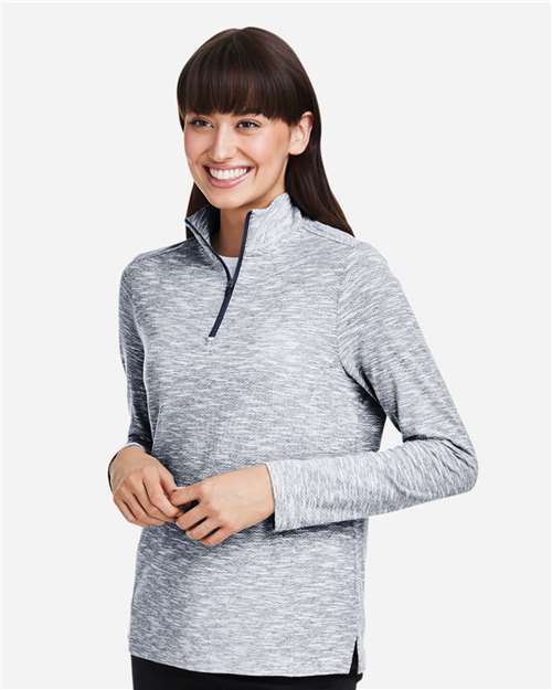 NE415W - Women's Eclipse Jacquard Quarter-Zip Pullover - North End - Image 2