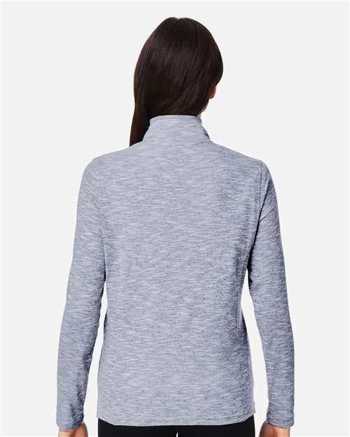 NE415W - Women's Eclipse Jacquard Quarter-Zip Pullover - North End - Image 15