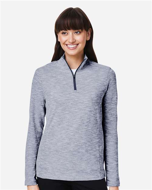 NE415W - Women's Eclipse Jacquard Quarter-Zip Pullover - North End - Image 13