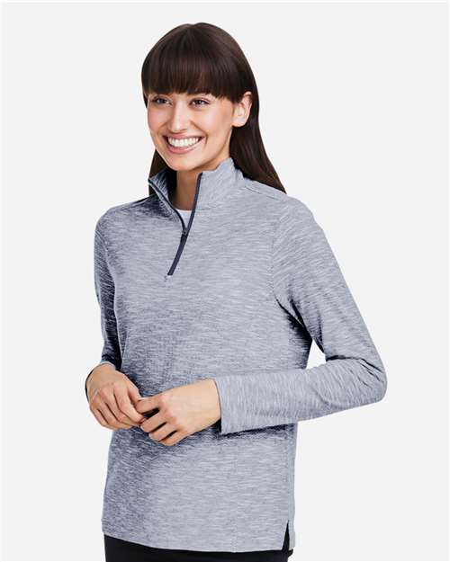 NE415W - Women's Eclipse Jacquard Quarter-Zip Pullover - North End - Image 14