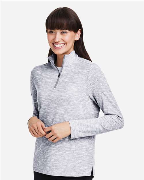 NE415W - Women's Eclipse Jacquard Quarter-Zip Pullover - North End - Image 20