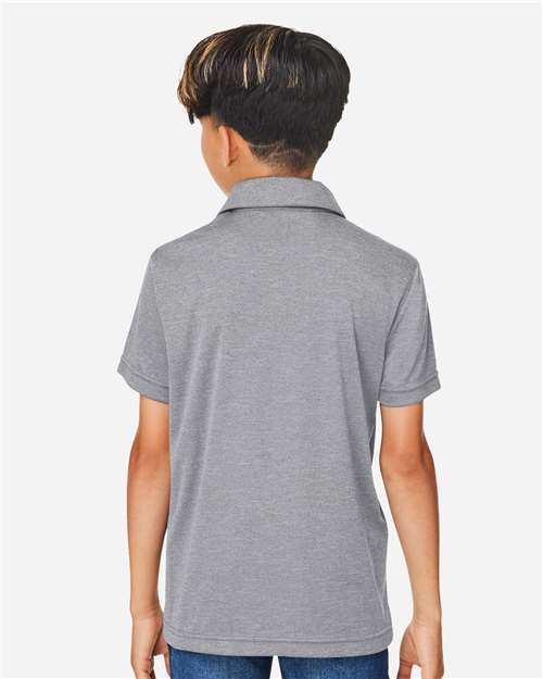 TT51HY - Youth Zone Sonic Heather Performance Polo - Team 365 - Image 3