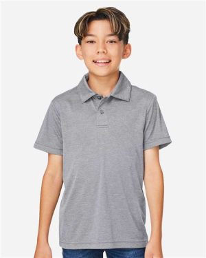 TT51HY - Youth Zone Sonic Heather Performance Polo - Team 365