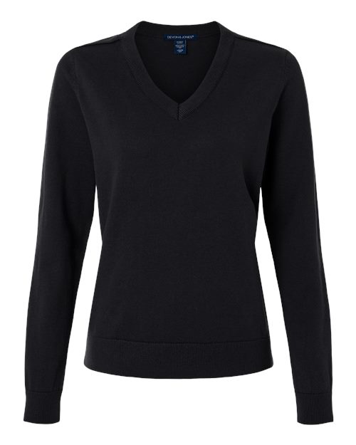 DG445W - Women's New Classics V-Neck Sweater - Devon & Jones - Image 4