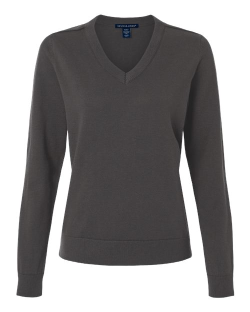 DG445W - Women's New Classics V-Neck Sweater - Devon & Jones - Image 10