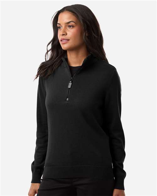 DG446W - Women's New Classics Quarter-Zip Sweater - Devon & Jones - Image 2