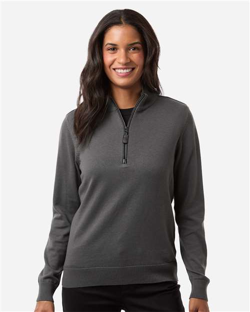 DG446W - Women's New Classics Quarter-Zip Sweater - Devon & Jones - Image 7