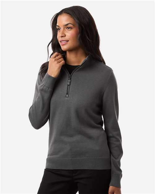 DG446W - Women's New Classics Quarter-Zip Sweater - Devon & Jones - Image 8