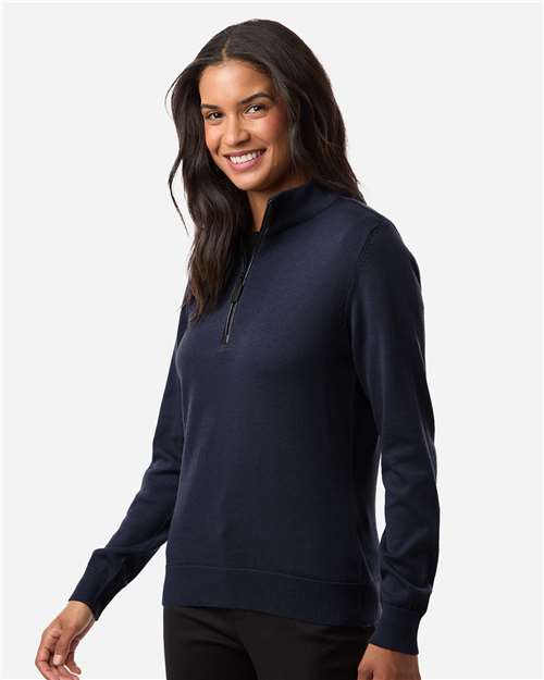 DG446W - Women's New Classics Quarter-Zip Sweater - Devon & Jones - Image 14